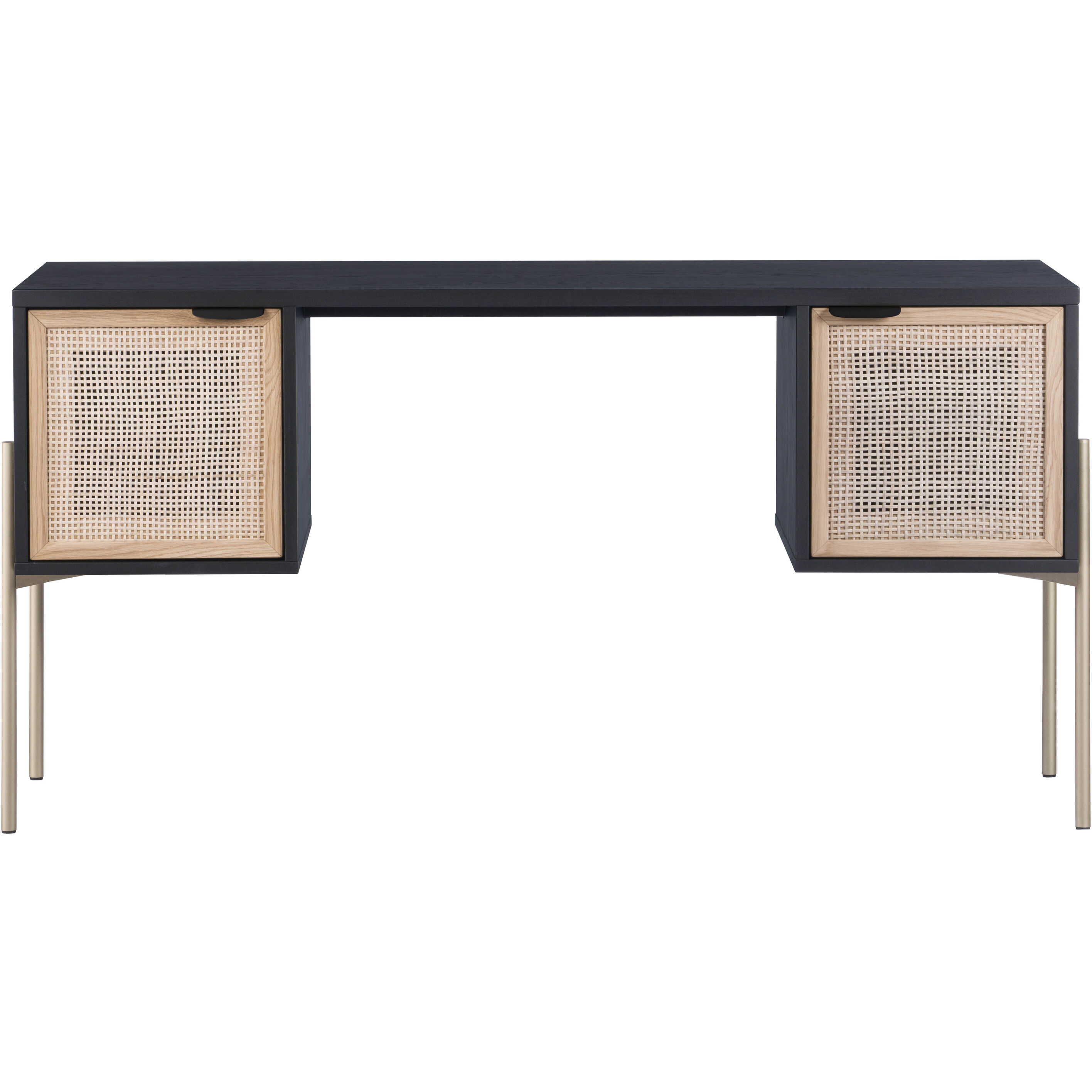 Avida 61 X 24 inch Gold / Black/Natural Desk
